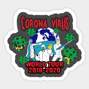 corona virus world tours 2019 - 2020 Sticker